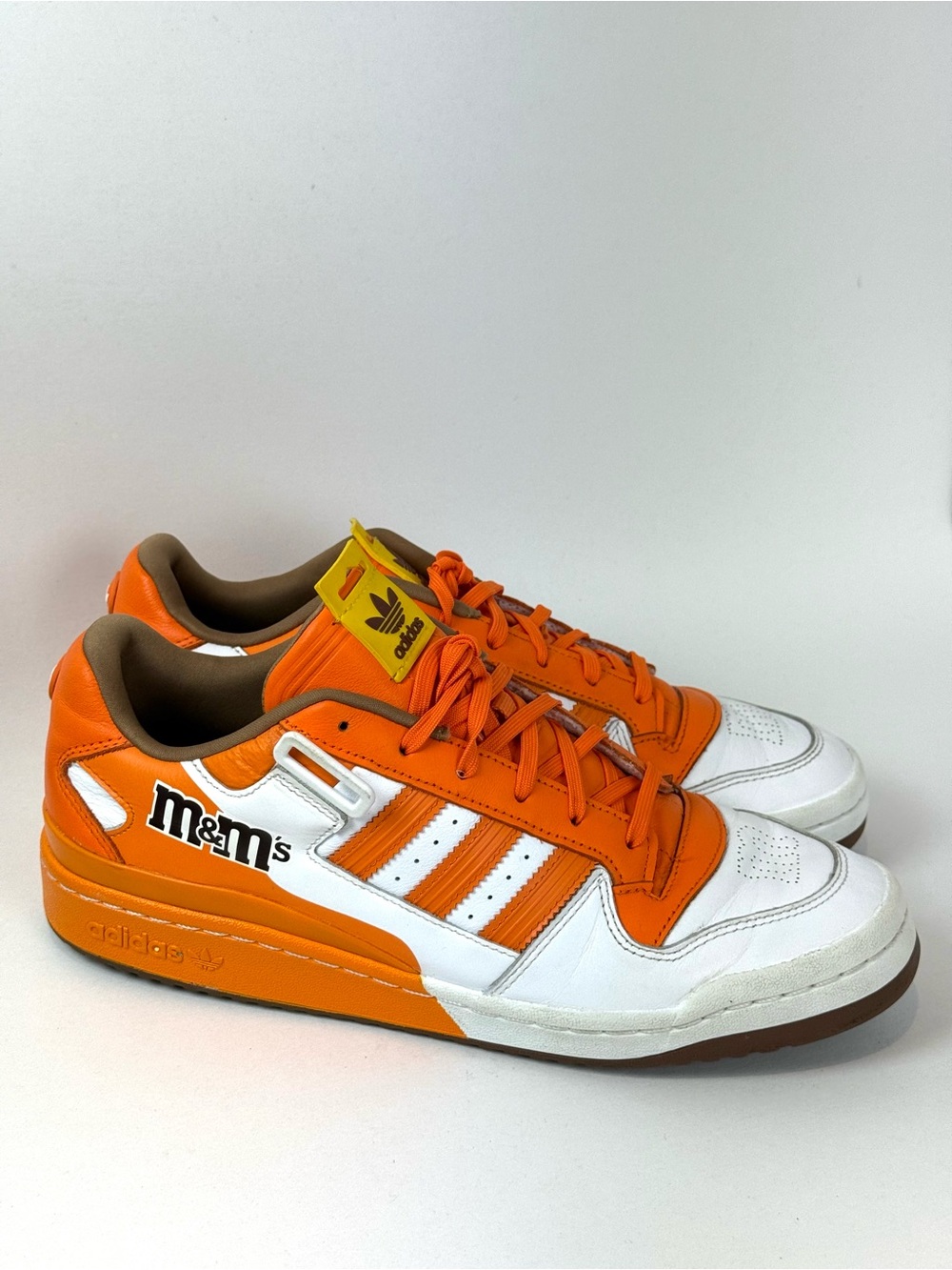 adidas Orange & White M&M's Low-Top Sneakers size 9.5us